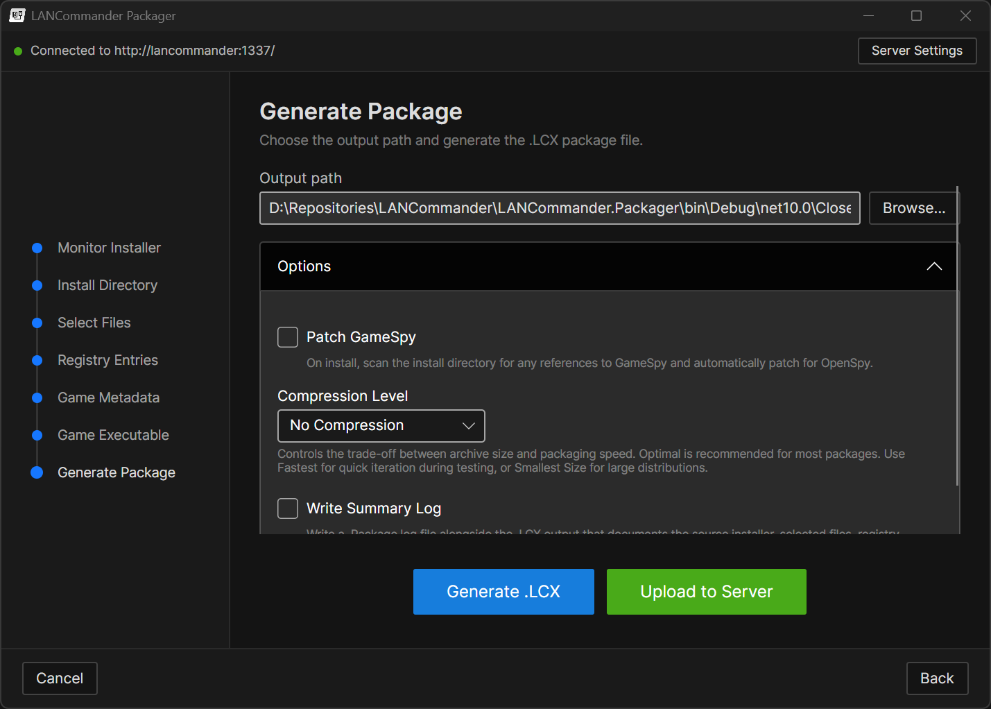 Packager Generate Package